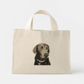 Silver Lab 100% Labrador Cotton Canvas tas (Achterkant)