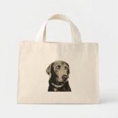 Silver Lab 100% Labrador Cotton Canvas tas (Voorkant)