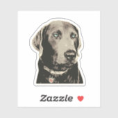 Silver Lab 100% Labrador Sticker (Vel)