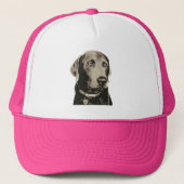 Silver Lab 100% Labrador Trucker Hat Pet (Voorkant)