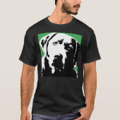 Silver Lab Black en White T-shirt (Voorkant)
