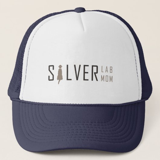 Silver Lab Mam Trucker Hat Trucker Pet (Voorkant)