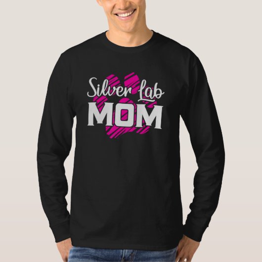 Silver Lab Mama Fur Mom Dog T-shirt (Voorkant)