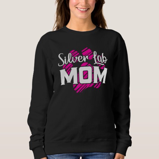 Silver Lab Mama Fur Mom Dog Trui (Voorkant)