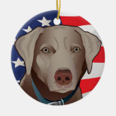 Silver Lab Retriever of America Keramisch Ornament (Voorkant)