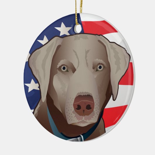 Silver Lab Retriever of America Keramisch Ornament (Links)