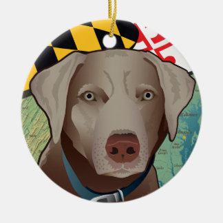 Silver Lab Retriever van Maryland Keramisch Ornament