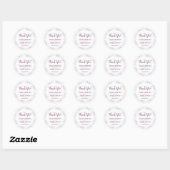 Silver Lace Berry over White Vrijgezellenfeest Dan Ronde Sticker (Vel)