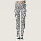 Silver Lace Comfortable Sexy Cute Classy Workout Leggings (Voorkant)