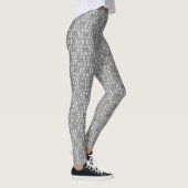Silver Lace Comfortable Sexy Cute Classy Workout Leggings (Rechts)