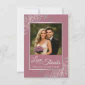 Silver Lace Dusty Roos Pink Love & Bedankt Weddens (Voorkant)
