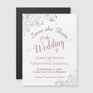 Silver Lace Dusty Roos sparen de Witte Magnet van 