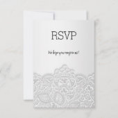 Silver Lace elegant event all event rsvp response (Voorkant)