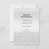 Silver Lace elegant event all event rsvp response (Achterkant)
