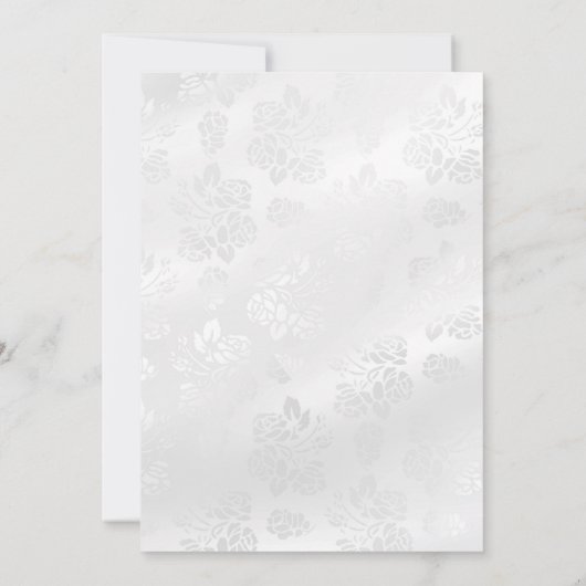 Silver Lace en Cross Baptism Invite Kaart (Achterkant)