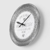 Silver Lace Lijst 25th Wedding Jubileum Grote Klok (Hoek)