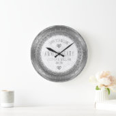 Silver Lace Lijst 25th Wedding Jubileum Grote Klok (Huis)