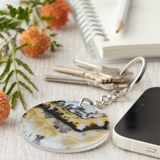 Silver Lace Onyx Sleutelhanger (Voorkant Rechts)