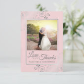 Silver Lace over Blush Pink Love & Bedankt Weddens (Staand voorkant)