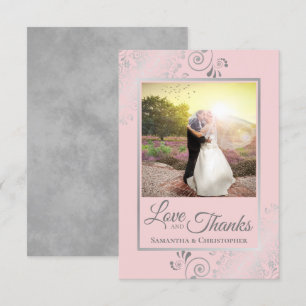 Silver Lace over Blush Pink Love & Bedankt Weddens