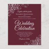 Silver Lace over de uitnodiging tot weduwschap in (Voorkant)