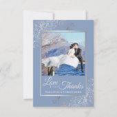 Silver Lace over Dusty Blue Love & Bedankt Wedding (Voorkant)