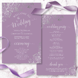 Silver Lace over het lavender budget Wedding Progr