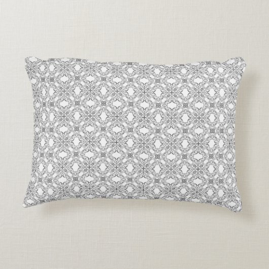 Silver Lace Pattern Accent Kussen (Achterkant)