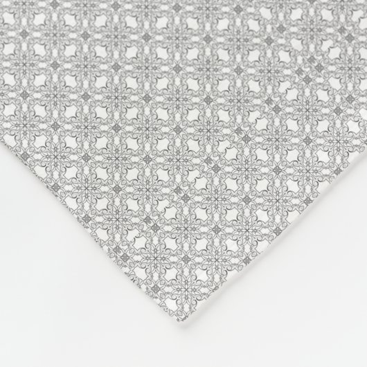 Silver Lace Pattern Fleece Deken (Hoek)