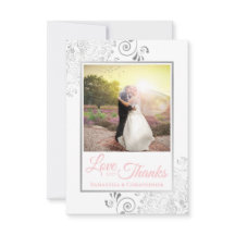 Silver Lace Pink over White Love & Bedankt Weddens