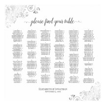 Silver Lace Simple Chic Alfabetical Seed Chart