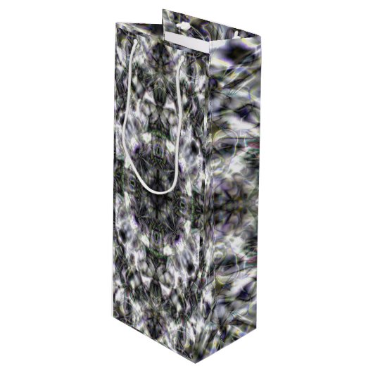 Silver Lace Wijn Cadeautas (Voorkant Gekanteld)