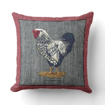 Silver Laced Wyandotte Rooster Barn Boards Stippen