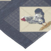 Silver Laced Wyandotte Rooster Denim Tafelkleed (Gekanteld)