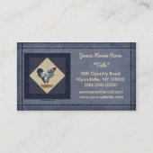 Silver Laced Wyandotte Rooster Denim Visitekaartje (Voorkant)