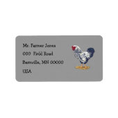 Silver Laced Wyandotte Rooster Etiket (Voorkant)