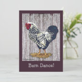 Silver Laced Wyandotte Rooster Kaart (Staand voorkant)