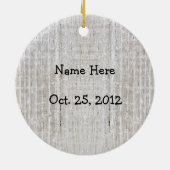 Silver Laced Wyandotte Rooster Light Barnboards Keramisch Ornament (Achterkant)