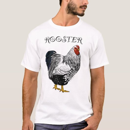 Silver Laced Wyandotte Rooster shirt (Voorkant)
