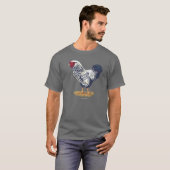 Silver Laced Wyandotte Rooster T-shirt (Voorkant volledig)