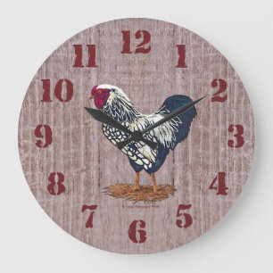 Silver Laced Wyandotte Roosters Barn Boards Grote Klok