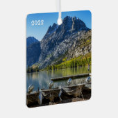 Silver Lake, Californië, Square Metalen Ornament (Voorkant Rechts)