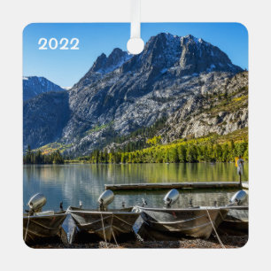 Silver Lake, Californië, Square Metalen Ornament