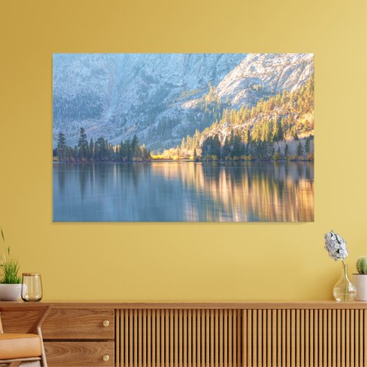 Silver Lake Morning Canvas Afdruk (Insitu (Woonkamer))