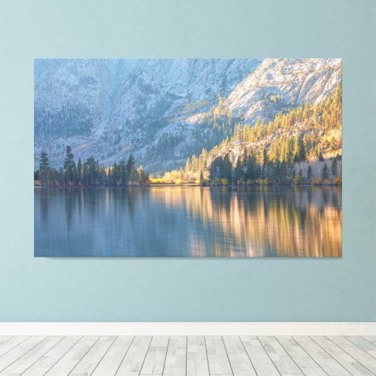 Silver Lake Morning Canvas Afdruk (Insitu (Houten vloer))