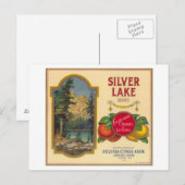 Silver Lake Oranje LabelLemon Cove, CA Briefkaart (Voorkant / Achterkant)