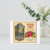 Silver Lake Oranje LabelLemon Cove, CA Briefkaart (Staand voorkant)