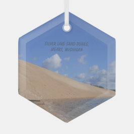Silver Lake Sand Dunes, Mears, Michigan Glas Ornament