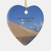 Silver Lake Sand Dunes, Mears, Michigan Heart Keramisch Ornament (Rechts)