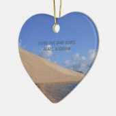 Silver Lake Sand Dunes, Mears, Michigan Heart Keramisch Ornament (Links)